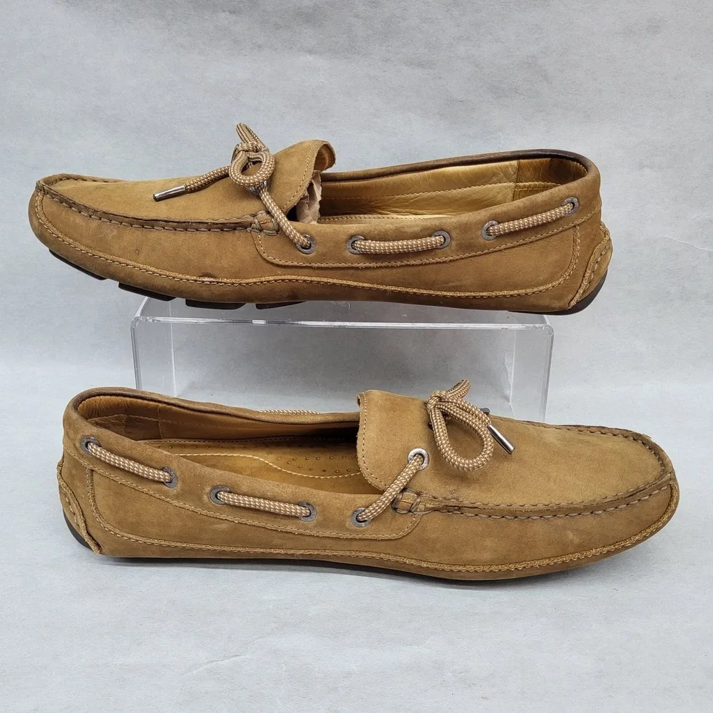 Bass Tuscany Mens Size 11 M Slip On Driving Shoes Loafers Brown Leather Boat